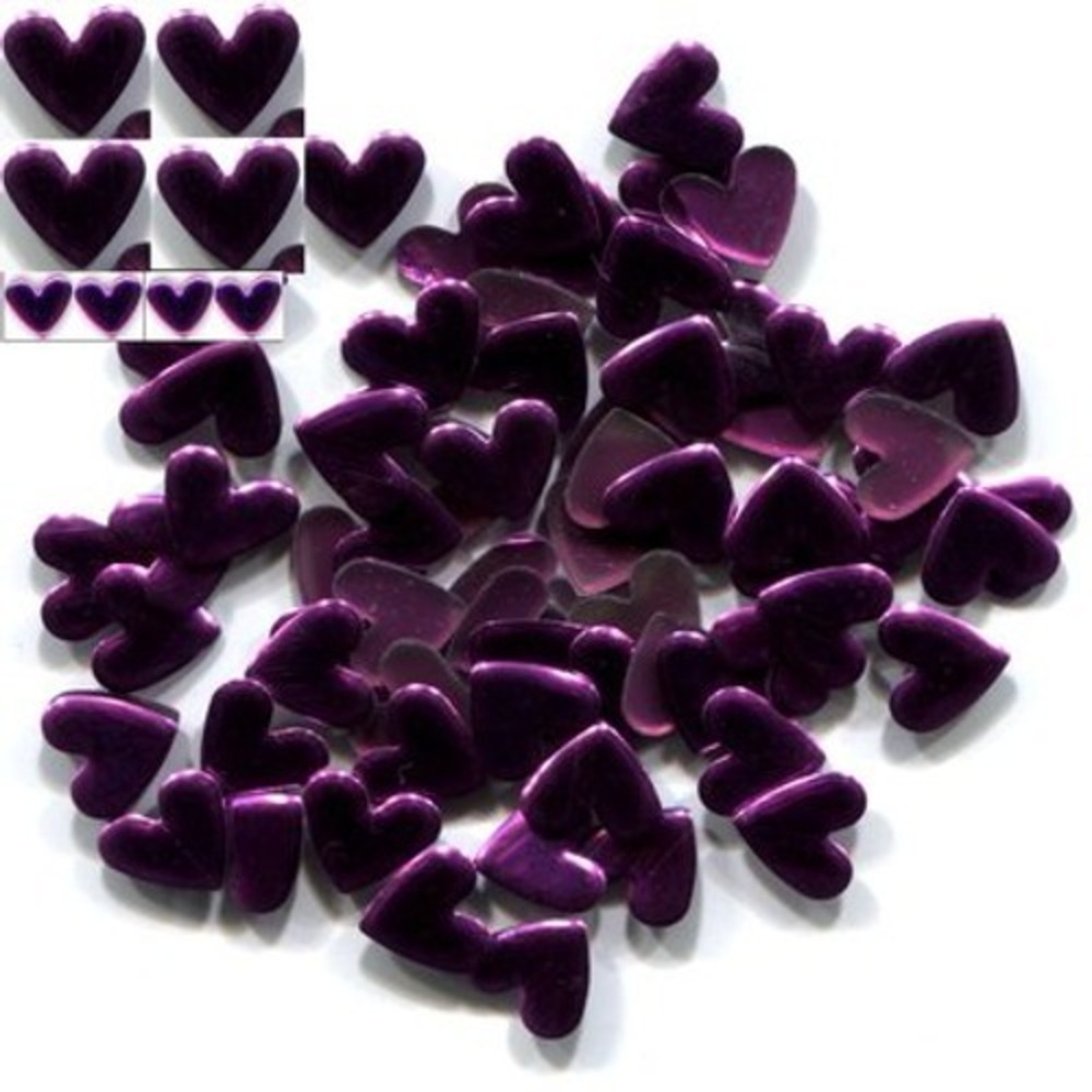 HEARTS Smooth Rhinestuds 6mm Hot Fix PURPLE SILK 2 Gross 288 Pieces
